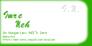 imre meh business card